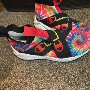 Tie dye champion shoes barely worn!! Women size 5.5